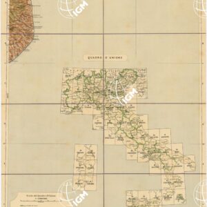 CARTA D'ITALIA DEL TOURING CLUB ITALIANO - Foglio 53 BADOLATO E QUADRO D'UNIONE