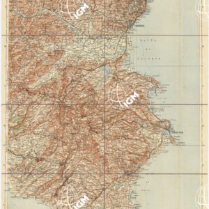 CARTA D'ITALIA DEL TOURING CLUB ITALIANO - Foglio 56 CATANIA