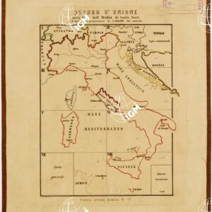 CARTA STRADALE E POSTALE DELL'ITALIA SECONDO LE CARTE E LE OPERE PIU´ACCREDITATE DEI MODERNI GEOGRAFI - QUADRO D'UNIONE