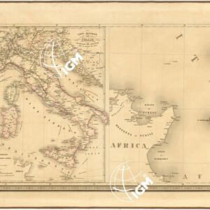 CARTA STRADALE E POSTALE DELL'ITALIA SECONDO LE CARTE E LE OPERE PIU´ACCREDITATE DEI MODERNI GEOGRAFI - Foglio 7