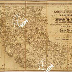 CARTA STRADALE E POSTALE DELL'ITALIA SECONDO LE CARTE E LE OPERE PIU´ ACCREDITATE DEI MODERNI GEOGRAFI - Foglio 2