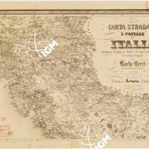 CARTA STRADALE E POSTALE DELL'ITALIA SECONDO LE CARTE E LE OPERE PIU´ ACCREDITATE DEI MODERNI GEOGRAFI -  Foglio 2
