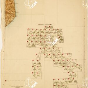 CARTA D'ITALIA DEL TOURING CLUB ITALIANO PUBBLICAZIONE DIRETTA DA L.V. BERTARELLI - Foglio 53 - Badolato - Quadro d'unione.