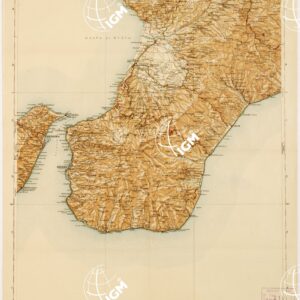 CARTA D'ITALIA DEL TOURING CLUB ITALIANO PUBBLICAZIONE DIRETTA DA L.V. BERTARELLI - Foglio 52 - Messina.