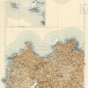 CARTA D'ITALIA DEL TOURING CLUB ITALIANO PUBBLICAZIONE DIRETTA DA L.V. BERTARELLI - Foglio 49 - Palermo.
