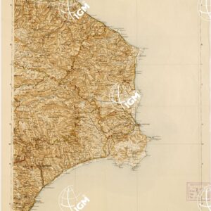 CARTA D'ITALIA DEL TOURING CLUB ITALIANO PUBBLICAZIONE DIRETTA DA L.V. BERTARELLI - Foglio 48 - Catanzaro.