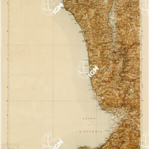 CARTA D'ITALIA DEL TOURING CLUB ITALIANO PUBBLICAZIONE DIRETTA DA L.V. BERTARELLI - Foglio 47 - Cosenza.