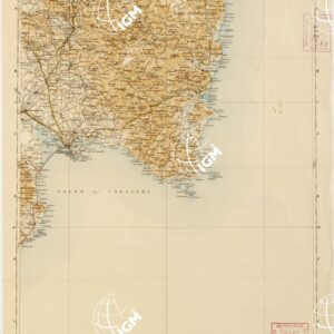 CARTA D'ITALIA DEL TOURING CLUB ITALIANO PUBBLICAZIONE DIRETTA L.V. BERTARELLI - Foglio 46 - Cagliari.