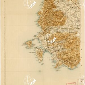 CARTA D'ITALIA DEL TOURING CLUB ITALIANO PUBBLICAZIONE DIRETTA DA L.V. BERTARELLI - Foglio 45 - Iglesias.