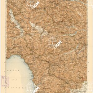 CARTA D'ITALIA DEL TOURING CLUB ITALIANO PUBBLICAZIONE DIRETTA DA L.V. BERTARELLI - Foglio 42 - Potenza.