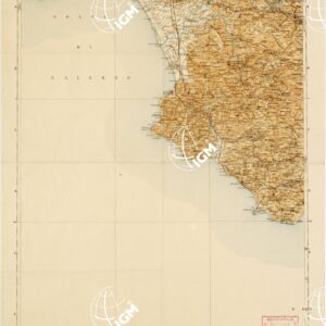 CARTA D'ITALIA DEL TOURING CLUB ITALIANO PUBBLICAZIONE DIRETTA DA L.V. BERTARELLI - Foglio 41 - Salerno.