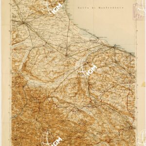 CARTA D'ITALIA DEL TOURING CLUB ITALIANO PUBBLICAZIONE DIRETTA DA L.V. BERTARELLI - Foglio 37 - Foggia.