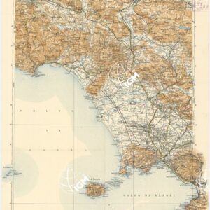 CARTA D'ITALIA DEL TOURING CLUB ITALIANO PUBBLICAZIONE DIRETTA DA L.V. BERTARELLI - Foglio 35 - Napoli.