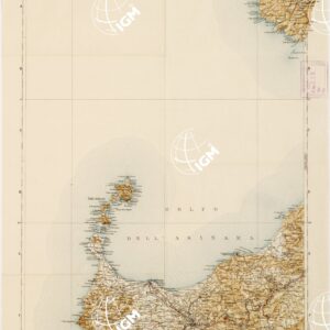 CARTA D'ITALIA DEL TOURING CLUB ITALIANO PUBBLICAZIONE DIRETTA DA L.V. BERTARELLI - Foglio 32 - Sassari.