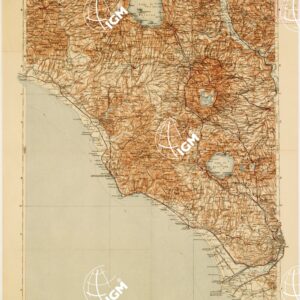 CARTA D'ITALIA DEL TOURING CLUB ITALIANO PUBBLICAZIONE DIRETTA DA L.V. BERTARELLI  - Foglio 27 - Civitavecchia.