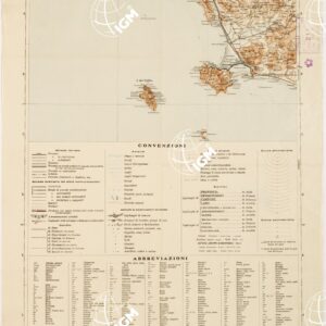 CARTA D'ITALIA DEL TOURING CLUB ITALIANO PUBBLICAZIONE DIRETTA DA L.V. BERTARELLI - Foglio 26 - Orbetello.