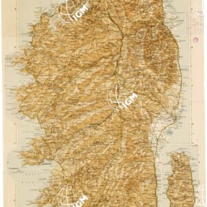 CARTA D'ITALIA DEL TOURING CLUB ITALIANO PUBBLICAZIONE DIRETTA DA L.V. BERTARELLI - Foglio 25 bis - Corsica.