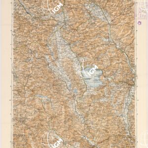 CARTA D'ITALIA DEL TOURING CLUB ITALIANO PUBBLICAZIONE DIRETTA DA L.V. BERTARELLI - Foglio 23 - Perugia.