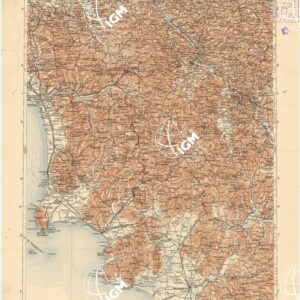 CARTA D'ITALIA DEL TOURING CLUB ITALIANO PUBBLICAZIONE DIRETTA DA L.V. BERTARELLI - Foglio 22 - Siena.