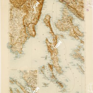 CARTA D'ITALIA DEL TOURING CLUB ITALIANO PUBBLICAZIONE DIRETTA DA L.V. BERTARELLI - Foglio 20 bis - Carnaro - Zara.