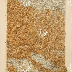 CARTA D'ITALIA DEL TOURING CLUB ITALIANO PUBBLICAZIONE DIRETTA DA L.V. BERTARELLI - Foglio 18 - Bologna - Firenze.