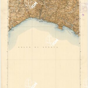 CARTA D'ITALIA DEL TOURING CLUB ITALIANO PUBBLICAZIONE DIRETTA DA L.V. BERTARELLI - Foglio 16 - Genova.