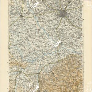 CARTA D'ITALIA DEL TOURING CLUB ITALIANO PUBBLICAZIONE DIRETTA DA L.V. BERTARELLI - Foglio 10 - Milano.