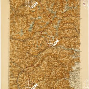 CARTA D'ITALIA DEL TOURING CLUB ITALIANO PUBBLICAZIONE DIRETTA DA L.V. BERTARELLI - Foglio 8 - Susa.