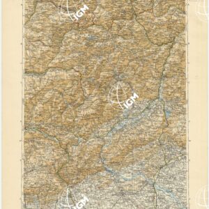 CARTA D'ITALIA DEL TOURING CLUB ITALIANO PUBBLICAZIONE DIRETTA DA L.V. BERTARELLI - Foglio 6 - Belluno.