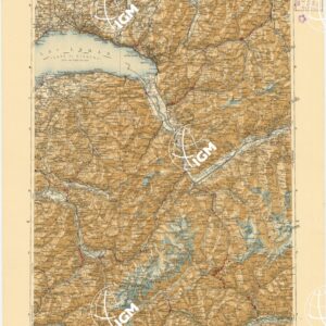 CARTA D'ITALIA DEL TOURING CLUB ITALIANO PUBBLICAZIONE DIRETTA DA L.V. BERTARELLI  - Foglio 1 - Aosta.