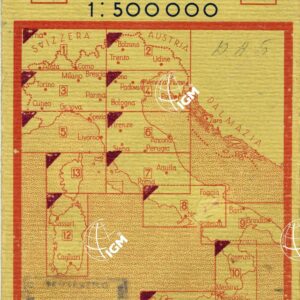 CARTA D'ITALIA ALLA SCALA DI 1:500.000.- Quadro d'unione