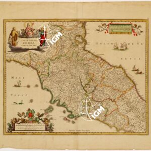 STATO DELLA CHIESA CON LA TOSCANA JOHANNES JANSSONIUS