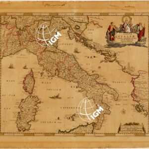 TABULA ITALIAE, CORSICAE, SARDINIAE ET ADIACENTIUM REGNORUM AMSTELREDAMI, APUD FREDERICUM DE WIT.