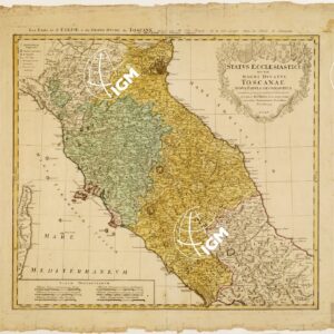 STATUS ECCLESIASTICI NEC NON MAGNI DUCATUS TOSCANAE NOVA TABULA GEOGRAPHICA SECUNDUM PRINCIPIA LEGITIMAE DELINEATIONIS DESCRIPTA A TOB. MAJERO, SOCIET. GEOGR. SODALI CURANTIBUS HOMANNIANIS HEREDIBUS NORIMBERGAE A. 1748
