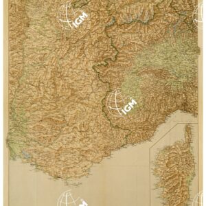 CARTA DELLE ALPI ITALO-FRANCESI E DELLA CORSICA