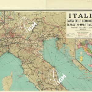ITALIA, CARTA DELLE COMUNICAZIONI TERRESTRI MARITTIME AEREE - Foglio 1