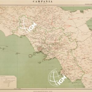 CARTA DIMOSTRATIVA DELLE COMUNICAZIONI POSTALI DEL REGNO D'ITALIA - Campania