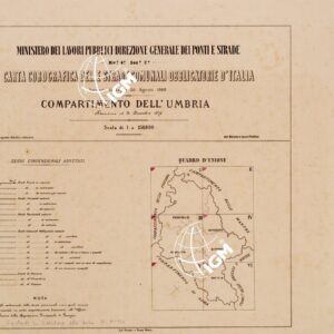 CARTA COROGRAFICA DELLE STRADE COMUNALI OBBLIGATORIE D'ITALIA - COMPARTIMENTO DELL'UMBRIA... - Quadro d'unione