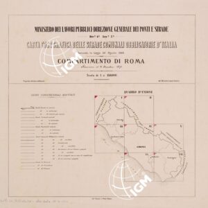 CARTA COROGRAFICA DELLE STRADE COMUNALI OBBLIGATORIE D'ITALIA - COMPARTIMENTO DI ROMA... - Quadro d'unione