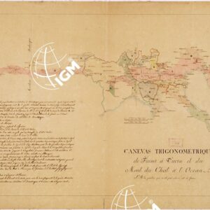 CANEVAS TRIGONOMETRIQUE DE FIUME A TURIN ET DU MONT DU CHAT A L'OCEAN LA PARTIE QUI N'EST PAS COLOREE EST A FAIRE - Italia settentrionale