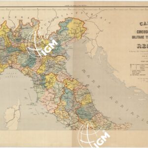 CARTA DELLA CIRCOSCRIZIONE MILITARE TERRITORIALE DEL REGNO (R. DECRETO 1897) - Foglio 1