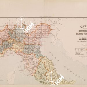 CARTA DELLA CIRCOSCRIZIONE MILITARE TERRITORIALE DEL REGNO (LEGGE 1883) - Foglio 1