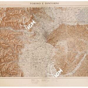 TORINO E DINTORNI CARTA PROVVISORIA DEL CONFINE, AD USO ESCLUSIVO DEGLI ENTI MILITARI