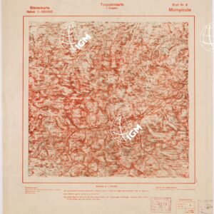 TRUPPENKARTE - STEREOKARTE - (CARTA STEREOSCOPICA PER USO MILITARE) - Foglio 2 - Monpiccio