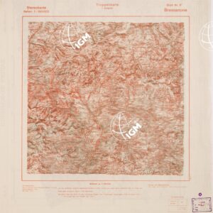 TRUPPENKARTE - STEREOKARTE - (CARTA STEREOSCOPICA PER USO MILITARE) - Foglio 4A - Bressanone