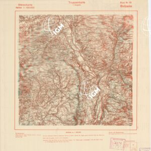 TRUPPENKARTE - STEREOKARTE - (CARTA STEREOSCOPICA PER USO MILITARE) - Foglio 10 - Bolzano