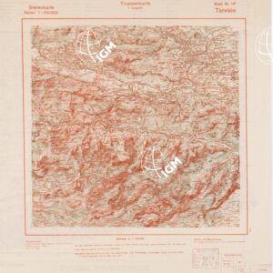 TRUPPENKARTE - STEREOKARTE - (CARTA STEREOSCOPICA PER USO MILITARE) - Foglio 14A - Tarvisio