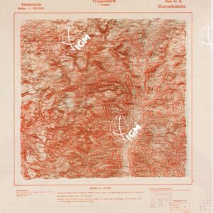 TRUPPENKARTE - STEREOKARTE - (CARTA STEREOSCOPICA PER USO MILITARE) - Foglio 15 - Domodossola