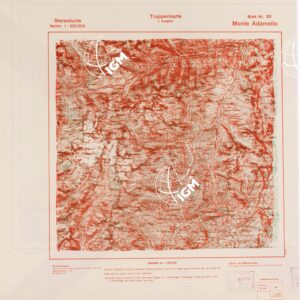 TRUPPENKARTE - STEREOKARTE - (CARTA STEREOSCOPICA PER USO MILITARE) - Foglio 20 - Monte Adamello