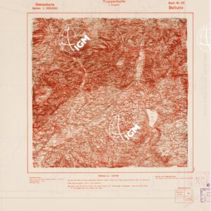 TRUPPENKARTE - STEREOKARTE - (CARTA STEREOSCOPICA PER USO MILITARE) - Foglio 23 - Belluno